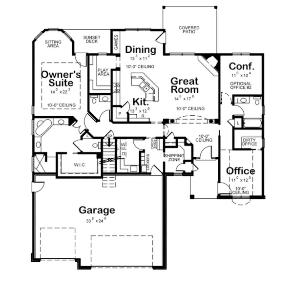 Traditional House Plan First Floor - Riceford Traditional Ranch Home 026D-1995 - Shop House Plans and More