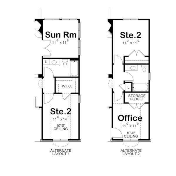 Traditional House Plan Optional Second Floor - Riceford Traditional Ranch Home 026D-1995 - Shop House Plans and More