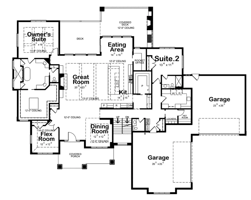 Luxury House Plan First Floor - 026D-1996 - Shop House Plans and More