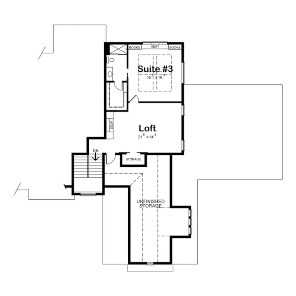 Craftsman House Plan Second Floor - Ricci Luxury Home 026D-1996 - Shop House Plans and More