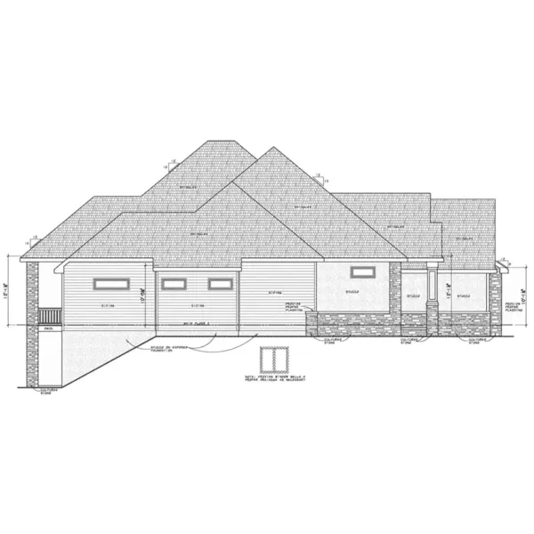 Craftsman House Plan Left Elevation - Ricci Luxury Home 026D-1996 - Shop House Plans and More