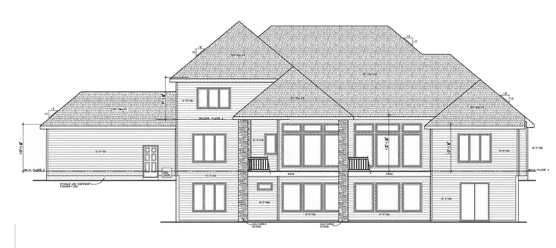 Luxury House Plan Rear Elevation - 026D-1996 - Shop House Plans and More
