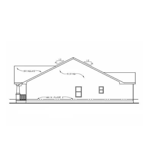 Cabin & Cottage House Plan Right Elevation - Sandlake Modern Farmhouse 026D-1997 - Shop House Plans and More