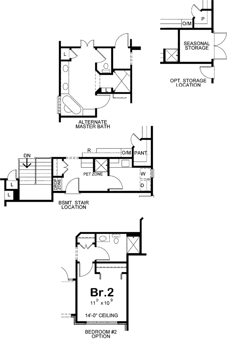 Contemporary House Plan Optional Floor Plan - 026D-1998 - Shop House Plans and More