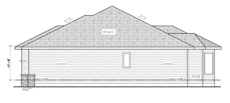 Contemporary House Plan Right Elevation - 026D-1998 - Shop House Plans and More