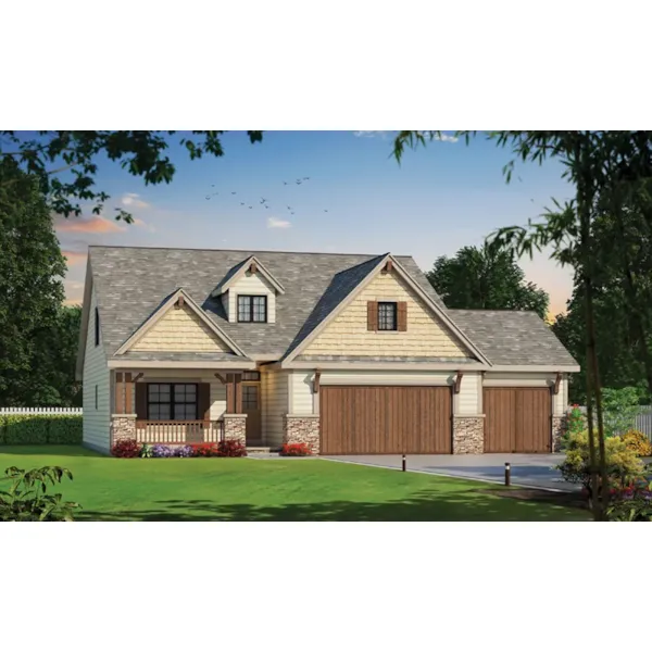 Front of Home - Lena Trail Ranch Home 026D-2002 - Shop House Plans and More