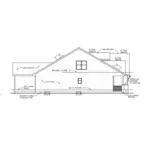 Left Elevation - Lena Trail Ranch Home 026D-2002 - Shop House Plans and More