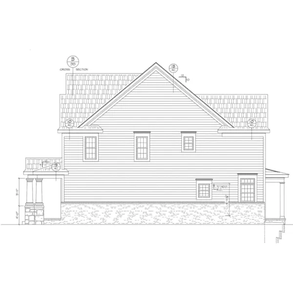 Shingle House Plan Right Elevation - Lemon Creek Craftsman Home 026D-2003 - Shop House Plans and More