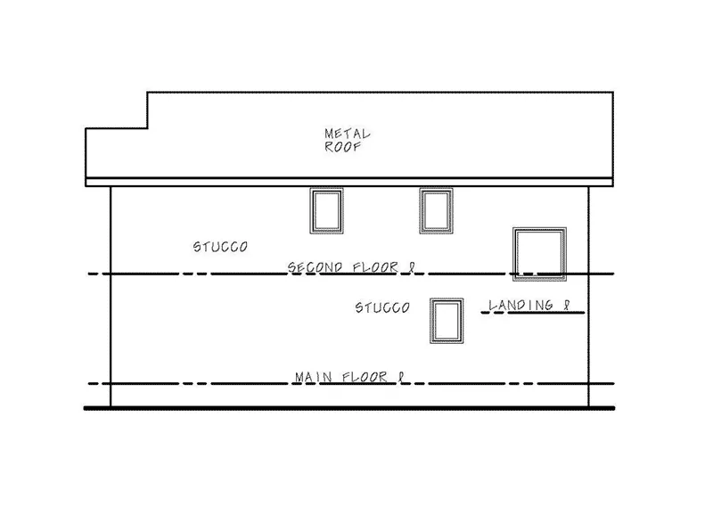 Vacation House Plan Right Elevation - 026D-2006 - Shop House Plans and More