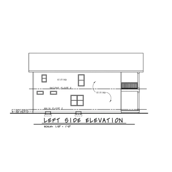 Country House Plan Left Elevation - Seacrest Beach Coastal Home 026D-2011 - Shop House Plans and More