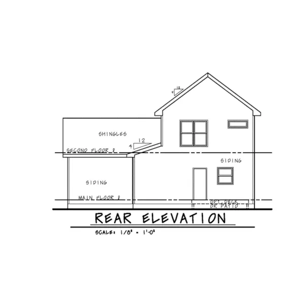 Country House Plan Rear Elevation - Seacrest Beach Coastal Home 026D-2011 - Shop House Plans and More