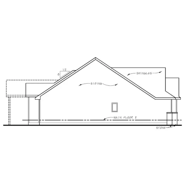 Ranch House Plan Left Elevation - Jensen Falls Craftsman Home 026D-2017 - Search House Plans and More