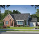 Ranch House Plan Front of Home - Wilmert Gable Traditional Home 026D-2023 - Shop House Plans and More