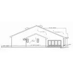 Ranch House Plan Left Elevation - Wilmert Gable Traditional Home 026D-2023 - Shop House Plans and More