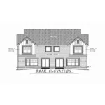 Multi-Family House Plan Rear Elevation - Colbourne Springs Duplex 026D-2025 - Search House Plans and More