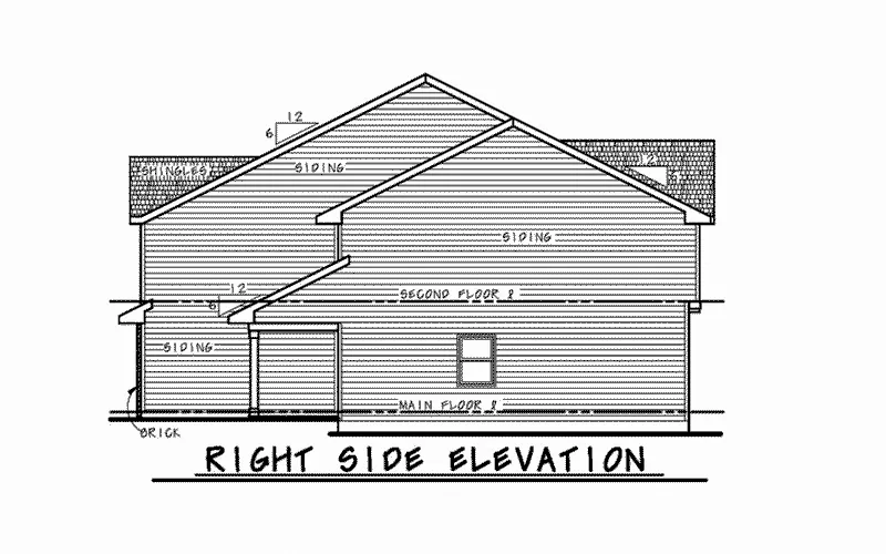 Traditional House Plan Right Elevation - Colbourne Springs Duplex 026D-2025 - Search House Plans and More