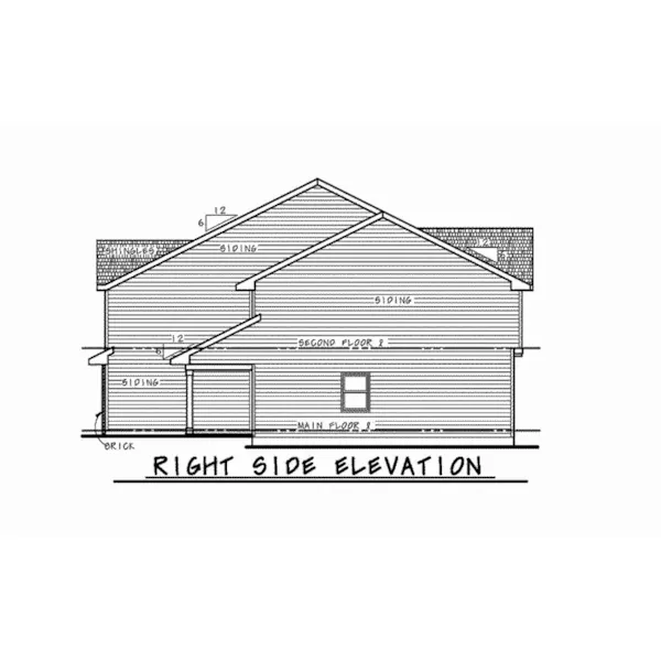 Multi-Family House Plan Right Elevation - Colbourne Springs Duplex 026D-2025 - Search House Plans and More