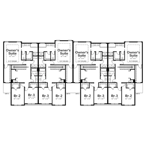 Traditional House Plan Second Floor - Colbourne Acres Multi-Family 026D-2026 - Search House Plans and More