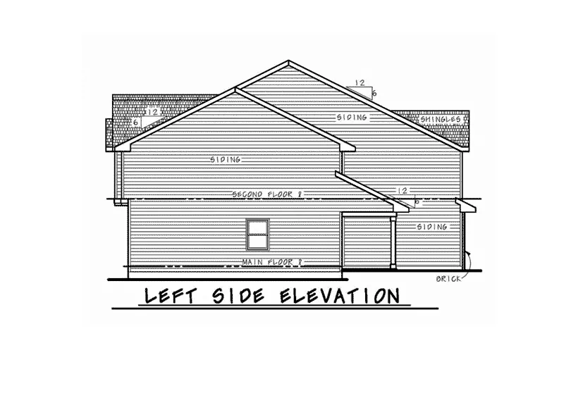 Multi-Family House Plan Left Elevation - Colbourne Acres Multi-Family 026D-2026 - Search House Plans and More