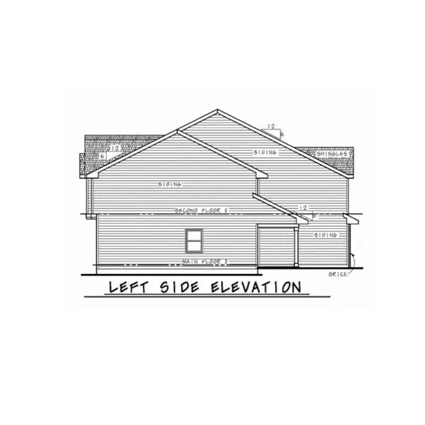 Traditional House Plan Left Elevation - Colbourne Acres Multi-Family 026D-2026 - Search House Plans and More