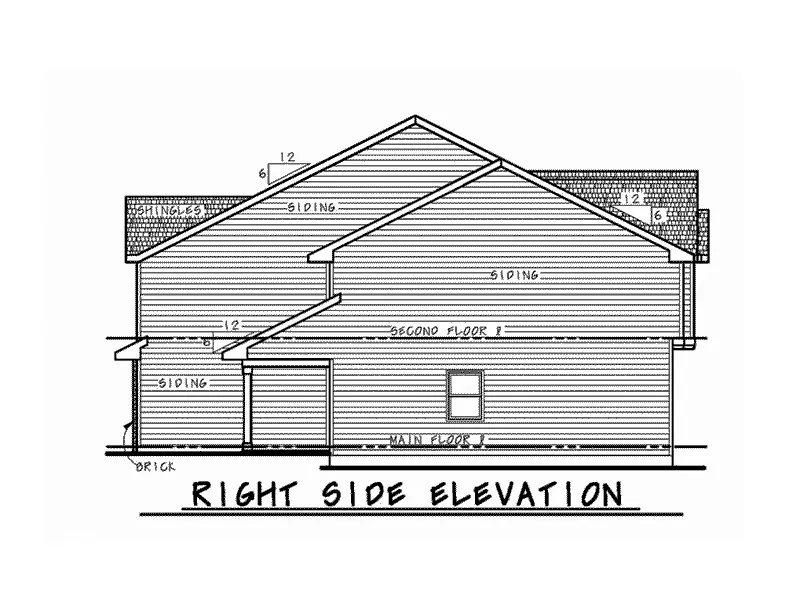 Traditional House Plan Right Elevation - Colbourne Acres Multi-Family 026D-2026 - Search House Plans and More