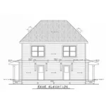 Shingle House Plan Rear Elevation - Lynnae Country Duplex 026D-2027 - Shop House Plans and More