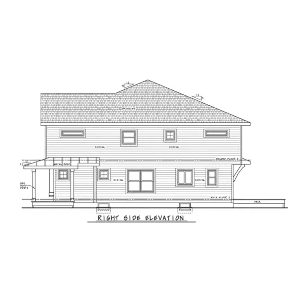 Shingle House Plan Right Elevation - Lynnae Country Duplex 026D-2027 - Shop House Plans and More