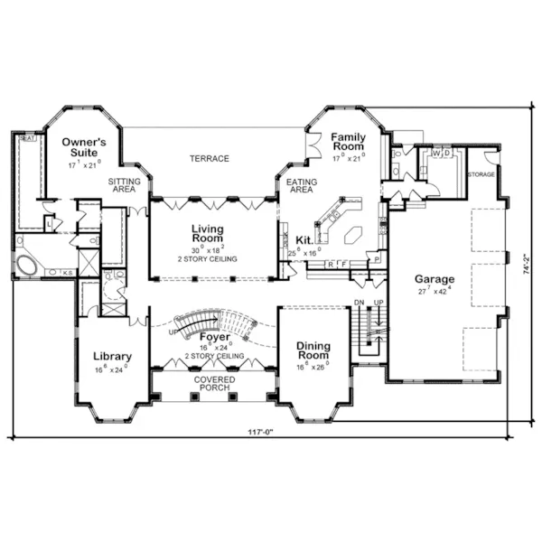 European House Plan First Floor - Anton Farms Manor Luxury Home 026D-2032 - Search House Plans and More