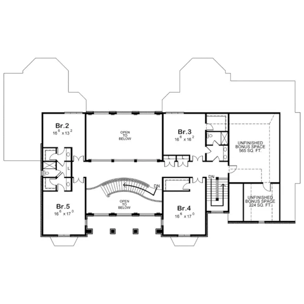 European House Plan Second Floor - Anton Farms Manor Luxury Home 026D-2032 - Search House Plans and More