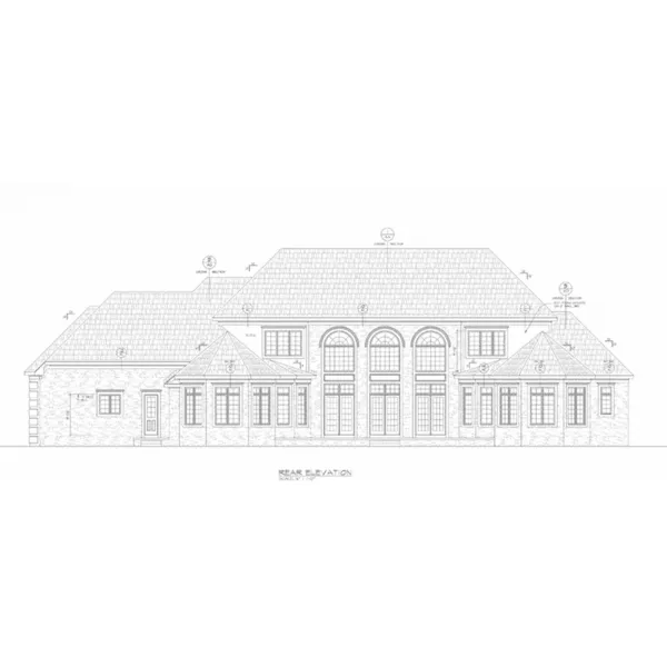 European House Plan Rear Elevation - Anton Farms Manor Luxury Home 026D-2032 - Search House Plans and More