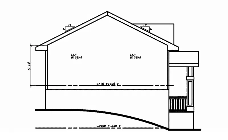 Left Elevation - 026D-2036 - Shop House Plans and More
