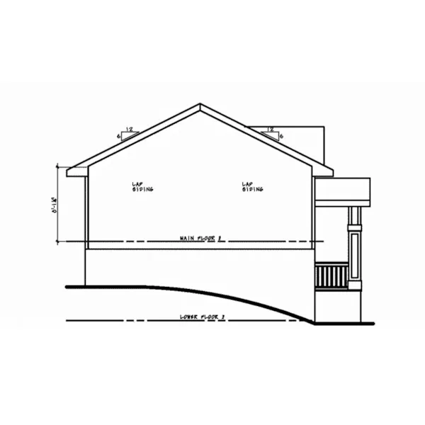 Left Elevation - Tiburon Split-Level Home 026D-2036 - Shop House Plans and More