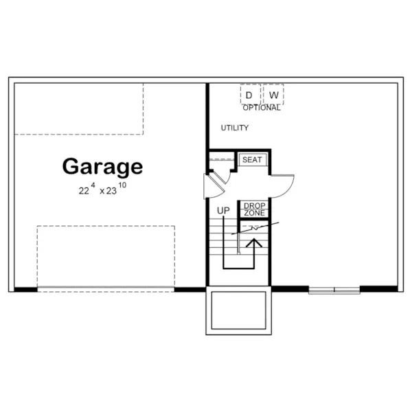 Lower Level Floor - Tiburon Split-Level Home 026D-2036 - Shop House Plans and More