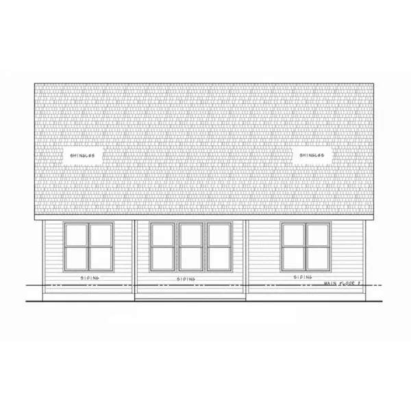 Country House Plan Rear Elevation - Evans Landing Craftsman Home 026D-2040 - Shop House Plans and More