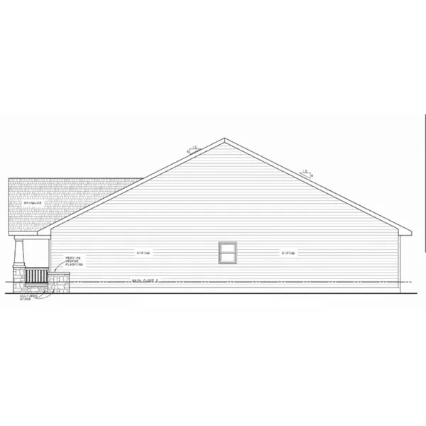 Country House Plan Right Elevation - Evans Landing Craftsman Home 026D-2040 - Shop House Plans and More