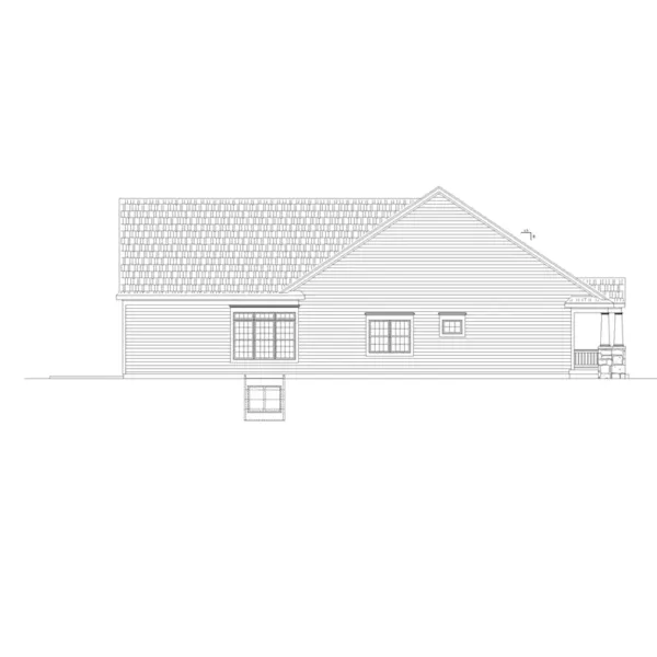 Craftsman House Plan Left Elevation - Bascom Bungalow Home 026D-2042 - Shop House Plans and More