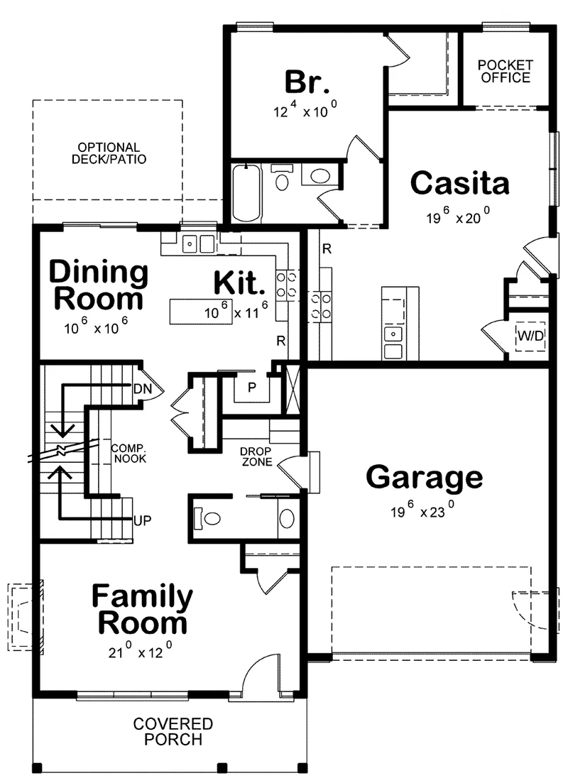Beach & Coastal House Plan First Floor - 026D-2045 - Shop House Plans and More