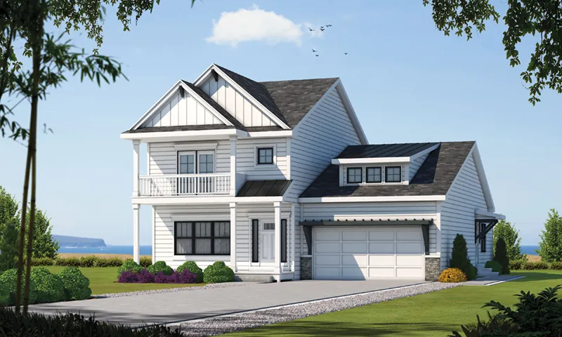 Cape Cod & New England House Plan Front of Home - 026D-2045 - Shop House Plans and More