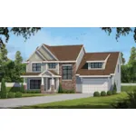 Traditional House Plan Front of Home - Shelburn Country Home 026D-2048 - Shop House Plans and More