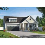 Craftsman House Plan Front of Home - Mosby Trail Ranch Home 026D-2051 - Shop House Plans and More