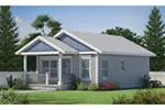 Arts & Crafts House Plan Front of Home - Dew Drop Country Cottage 026D-2054 - Shop House Plans and More
