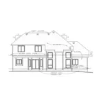 Arts & Crafts House Plan Rear Elevation - Gerber Bay Traditional Home 026D-2057 - Shop House Plans and More