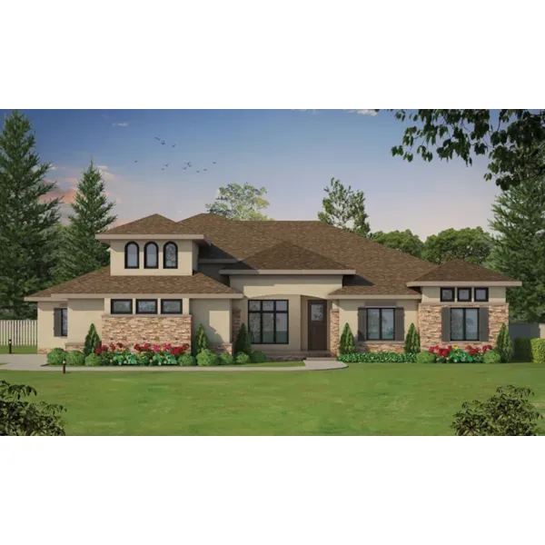 Southwestern House Plan Front of Home - 026D-2060 - Shop House Plans and More