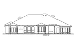 Southwestern House Plan Rear Elevation - 026D-2060 - Shop House Plans and More