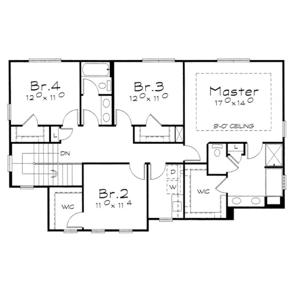 Country House Plan Second Floor - Schultz Rustic Craftsman Home 026D-2063 - Shop House Plans and More