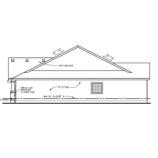 Rustic House Plan Right Elevation - Spoonbill Craftsman Home 026D-2064 - Shop House Plans and More