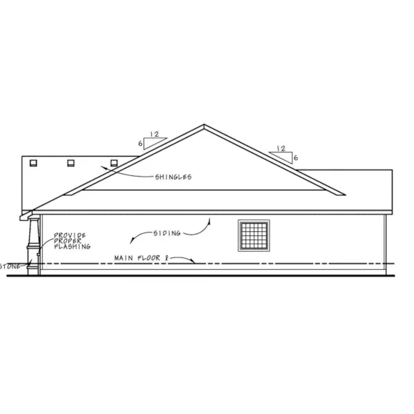 Country House Plan Right Elevation - Tree Haven Ranch Home 026D-2065 - Shop House Plans and More