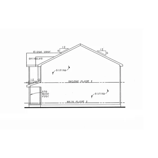 Traditional House Plan Right Elevation - Huntly Narrow Lot Home 026D-2067 - Shop House Plans and More