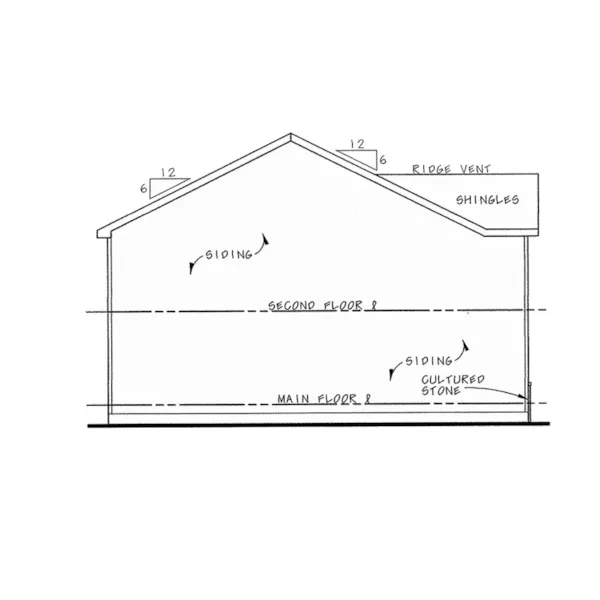 Traditional House Plan Left Elevation - Levi Lake Narrow Lot Home 026D-2068 - Shop House Plans and More