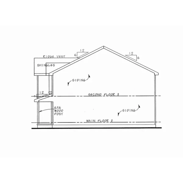 Traditional House Plan Right Elevation - Levi Lake Narrow Lot Home 026D-2068 - Shop House Plans and More